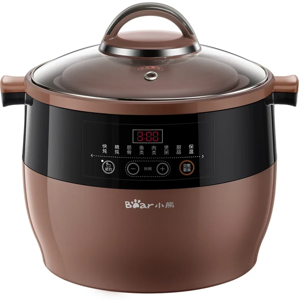 #For Purple Clay electric cooker Stew pot Fully Automatic slow cooker Ceramic soup pot with Glass cover Home water-proof stew