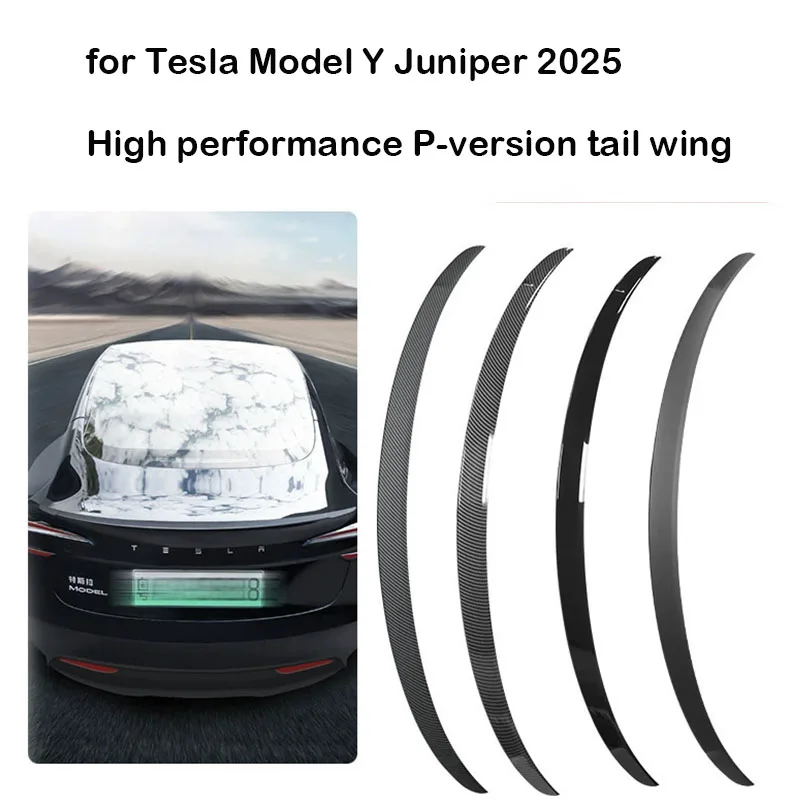 

ABS Carbon Fiber Spoiler For Tesla Model Y Juniper 2025 Rear Trunk Wing Lid Spoiler Original Modified Car Exterior Accessories