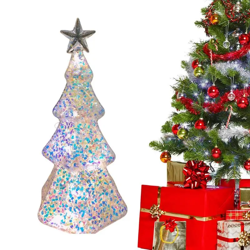 

Glass Christmas Trees For Tabletop Lighted Glass Christmas Tree Battery Operated Christmas Tree Mini Night Lights Tabletop