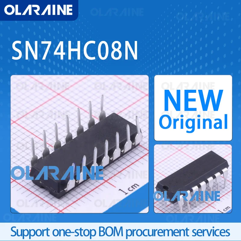 

5/10/100Pcs SN74HC08N PDIP-14 original 100% New ic chip Logic gates RoHS 4 Output Supply voltage - 6 V