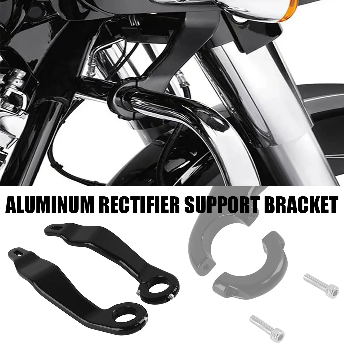 

Черный алюминиевый обтекатель мотоцикла, комплект крепления кронштейна, подходит для Harley Road Glide FLTRU FLTRXS 2015-2024