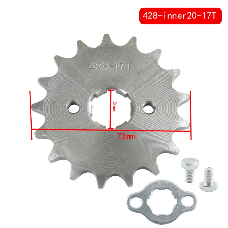 428# 20mm 10T-19T Front Engine Sprocket For KAYO BSE SSR SDG Dirt Pit Bike ATV Quad Go Kart Moped Buggy Scooter Motorcycle