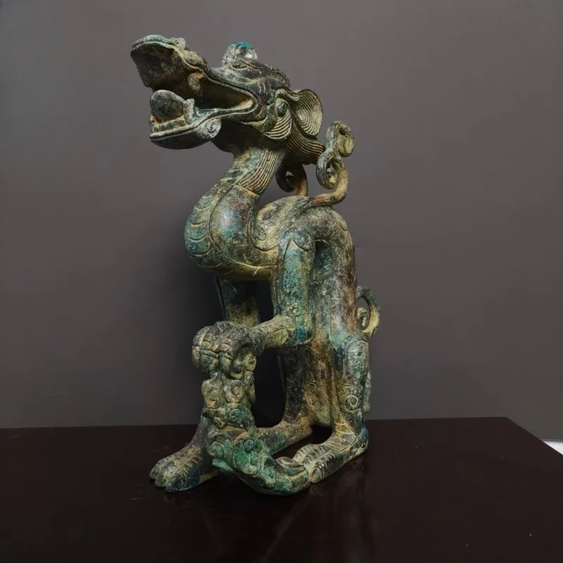 Warring States Dragons Antique Bronzes Collection Ancient Style Decoration Pure Copper Antiques