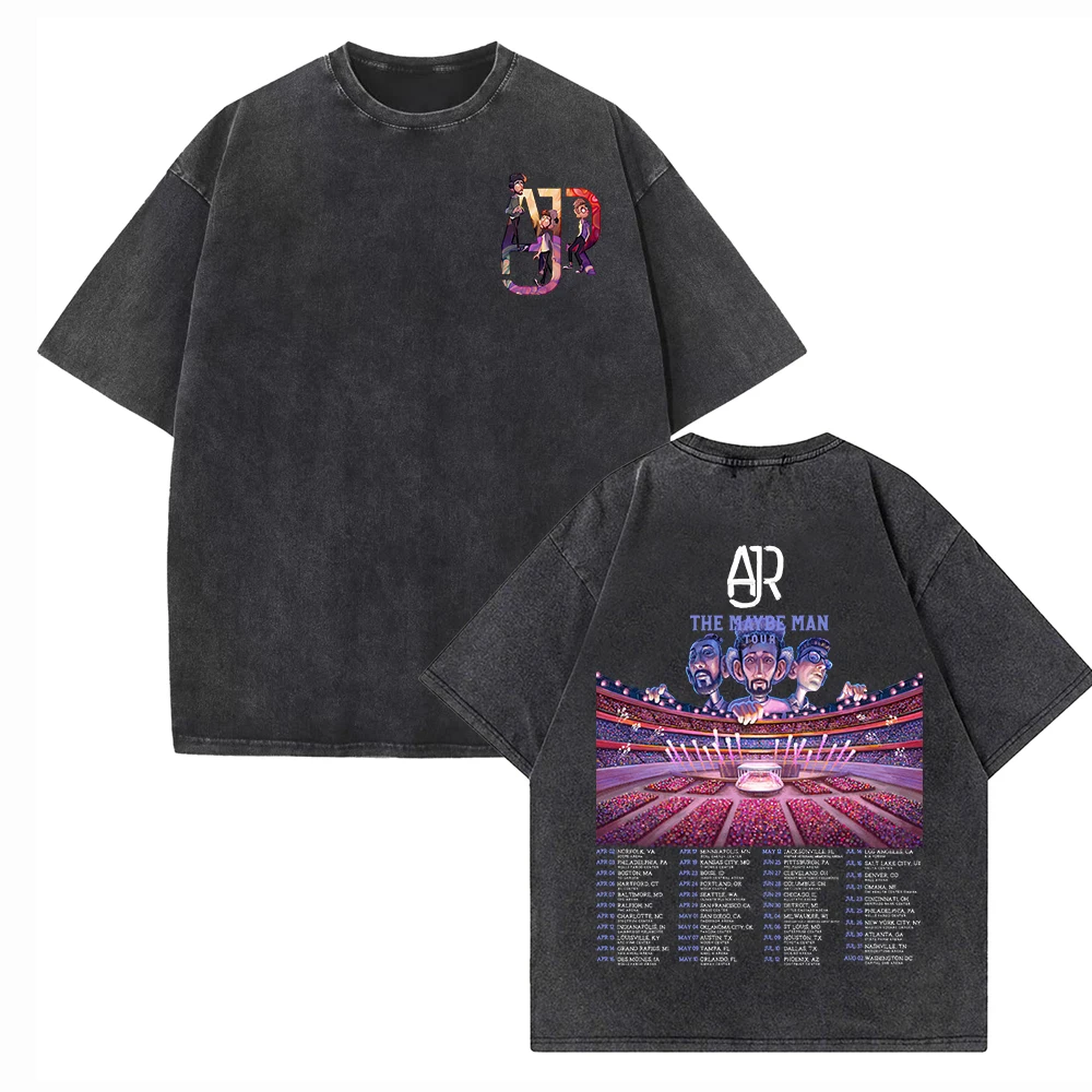 

AJR The Maybe Man Tour 2024 Shirts Harajuku Vintage O-Neck Short Sleeve Cotton Man Woman T-Shirts Gift Tops