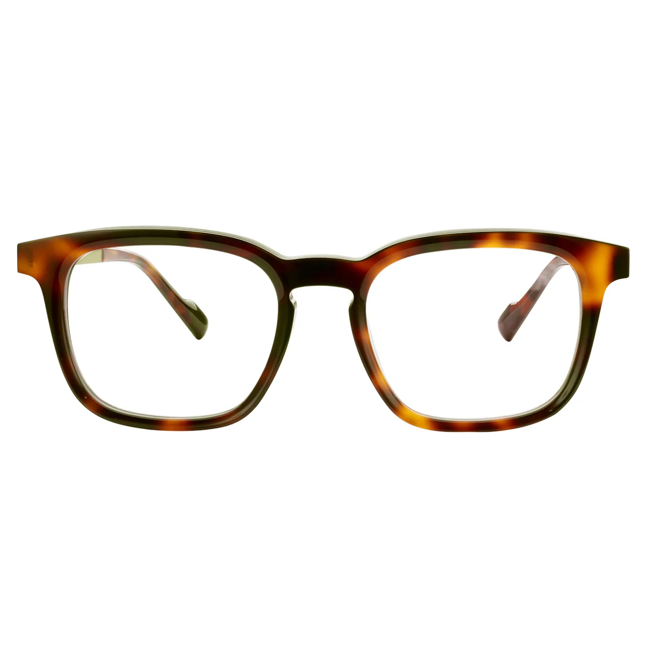 VZONE Retro Modern Glasses Frame Square Shape Graduated Color Acetate Material Layered Metal for Men Women Vintage Style