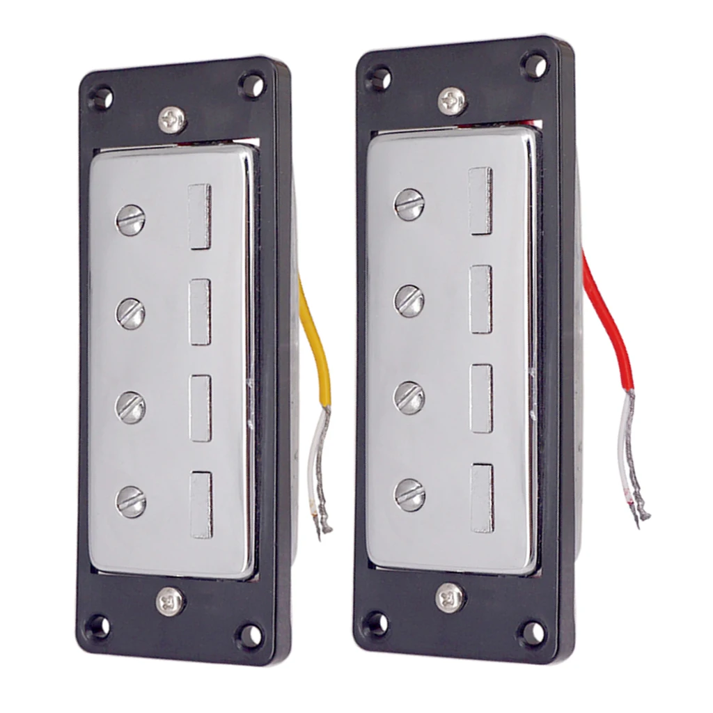 

2pcs Humbucker Mini Bridge Neck Pickups for 4 String Electric Guitar Parts