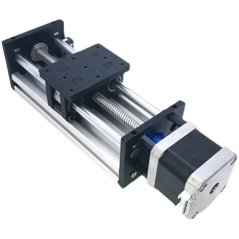 Motor Linear Slide Rail Slide Module Forward and Reverse Motion Double Optical Axis Screw Small Electric