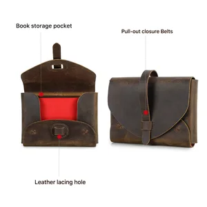 Kontaktfamilie 100% Nubuck Personalisierte Retro Leder Buchkoffer Ladung Heiliges Buchbeutel Bibel Speiche Studie Studienbeutel Schutz 12 Hauptverkaufs -Leder -Bibelabdeckung - №12