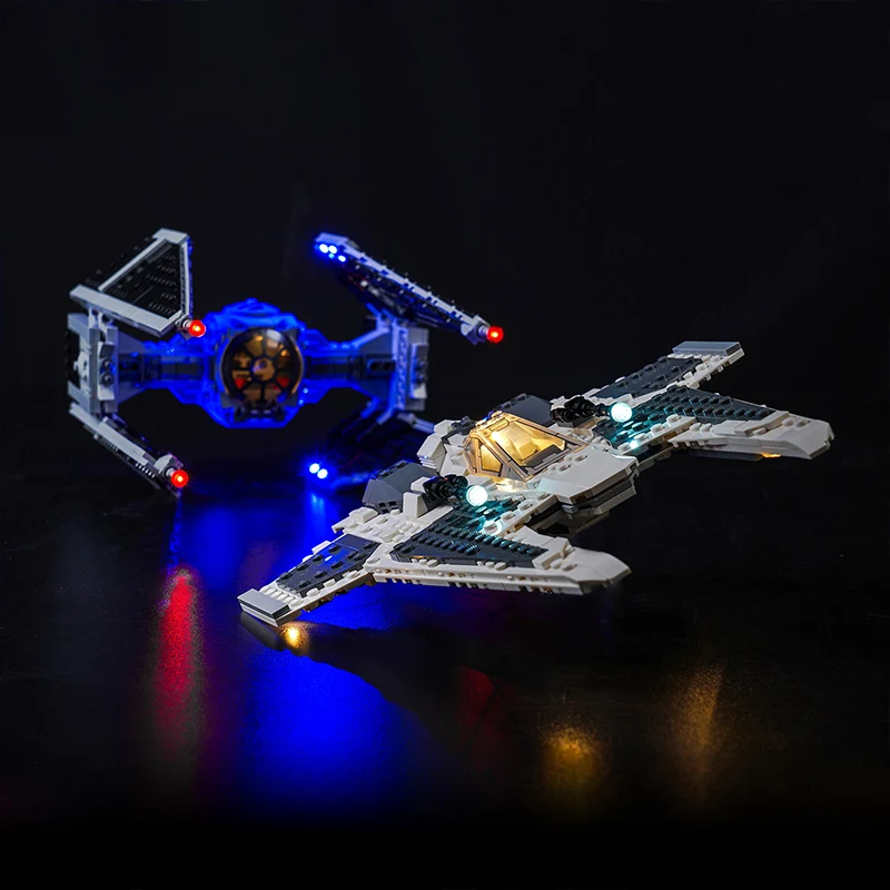 Vonado LED Light For 75348 Mandalorian Fang Fighter vs. TIE Interceptor Lighting DIY Toys (Not ​Include the Model)