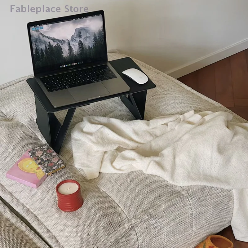(Fable)Foldable Laptop Work Table Mini Portable Notebook Computer Holder Car Living Room Sofa Bed