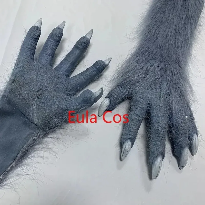 Anime BEASTARS Cosplay máscaras Legosi Cosplay guante máscara cola látex adulto Animal disfraz accesorios lobo garras para fiesta de Halloween Cos