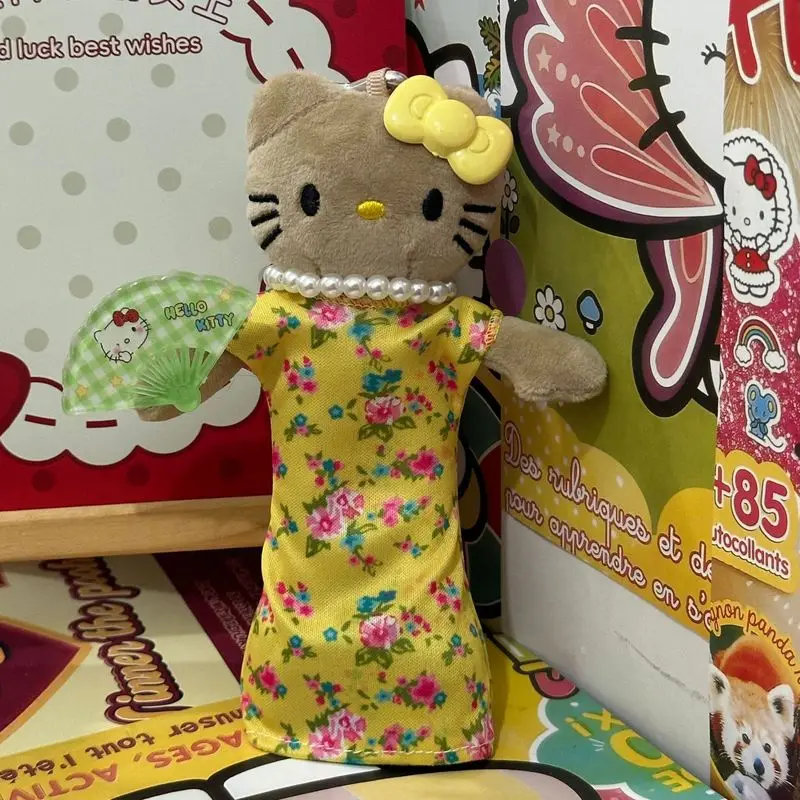 14 cm anime Hello Kitty creativo gamba lunga peluche bambola Kawaii portachiavi ciondolo pp cotone riempimento imballaggio decorazione regalo