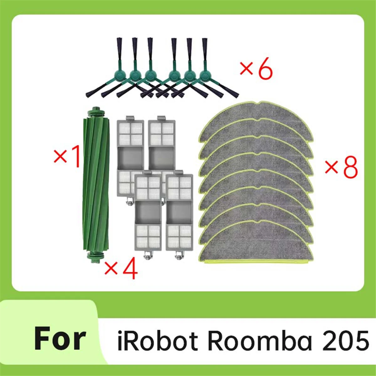 

A45U 19 шт. для робота-пылесоса 205 Combo/205 Vac, запасные части, основная щетка, боковая щетка, фильтр, ткань для швабры