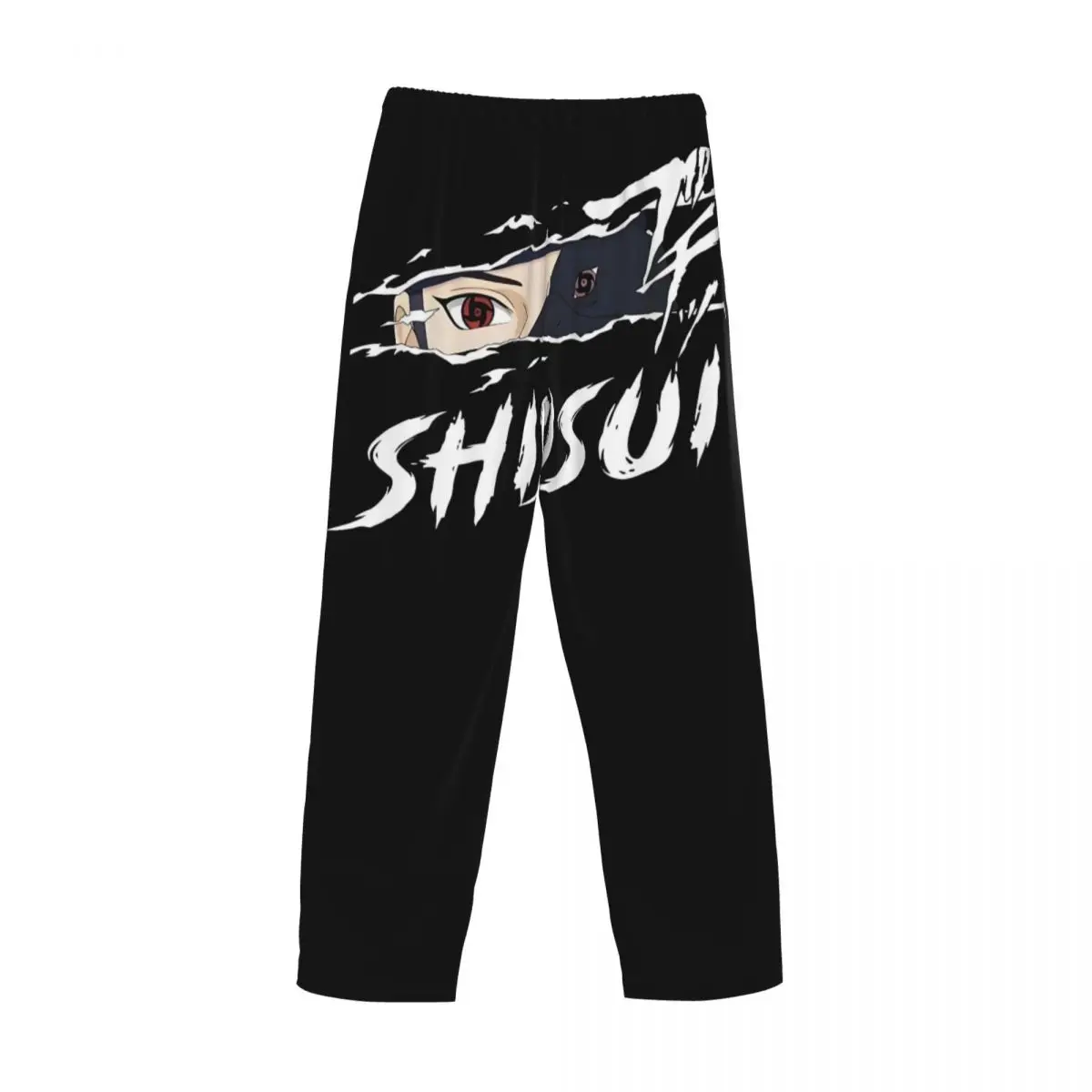 Pantalon de pyjama personnalisé Uchiha Sasuke, vêtements de nuit pour hommes, ceinture élastique n-narutoes, bas de salon de sommeil avec poches
