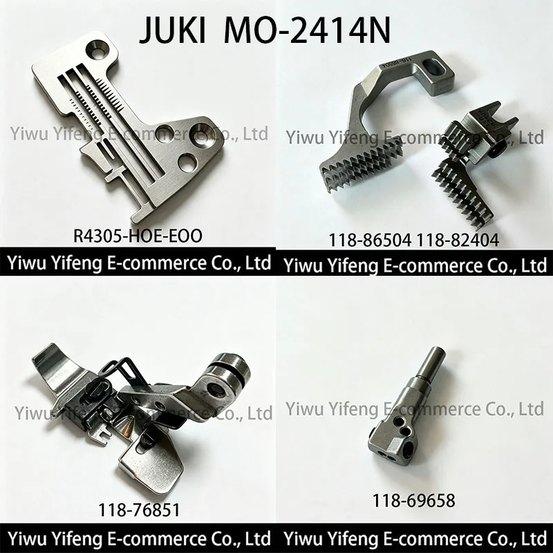JUKI MO-2414N Overlock Sewing Machine Parts Kit R4305-HOE-EOO Needle Plate 118-86504 Feed Dog Presser Foot Serger Accessories