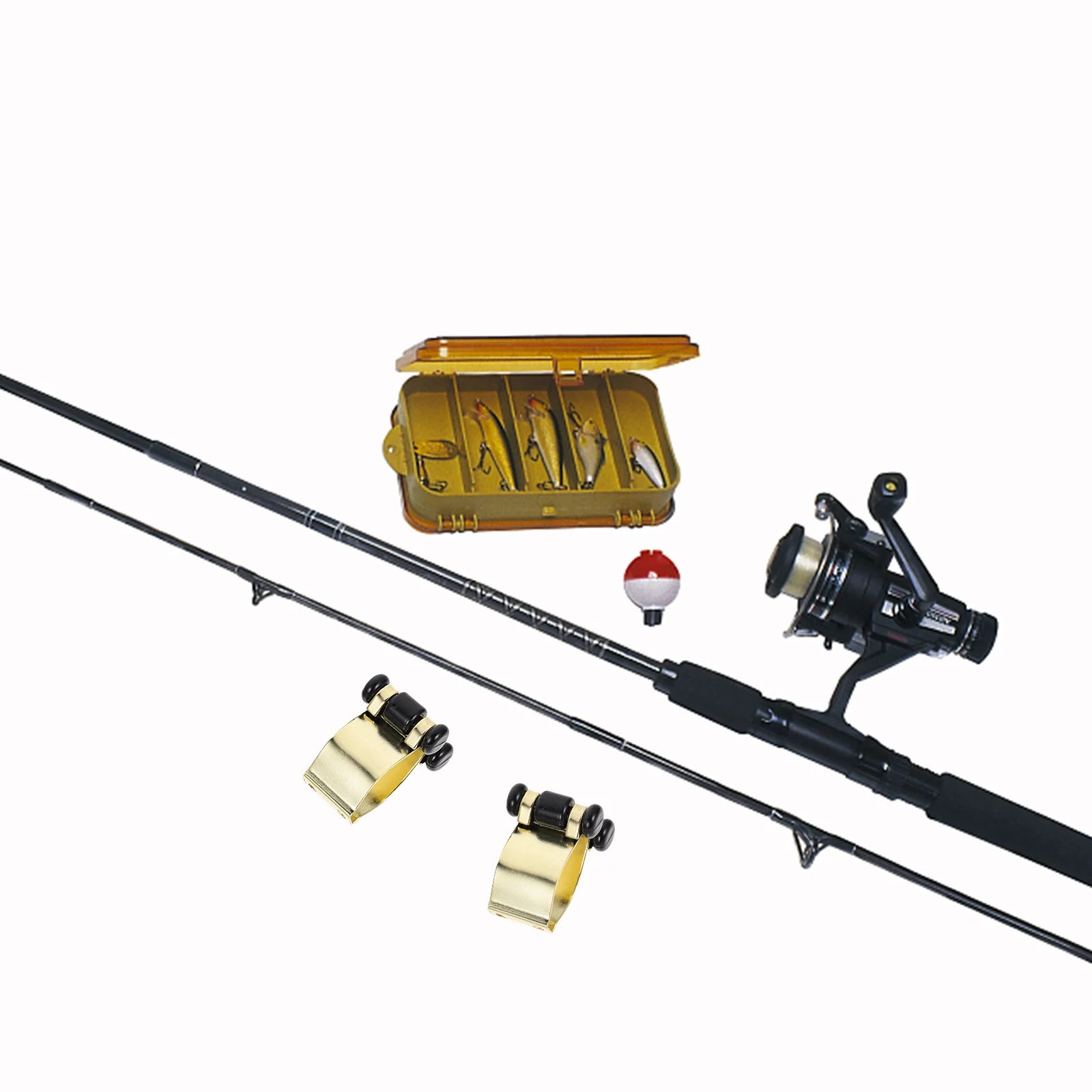 4 Pcs Fishing Rod Clip Rack Outdoor Clamp Metal Club Pole Clamps Adjustable Bracket Holder Billiard Cue Racks Storage