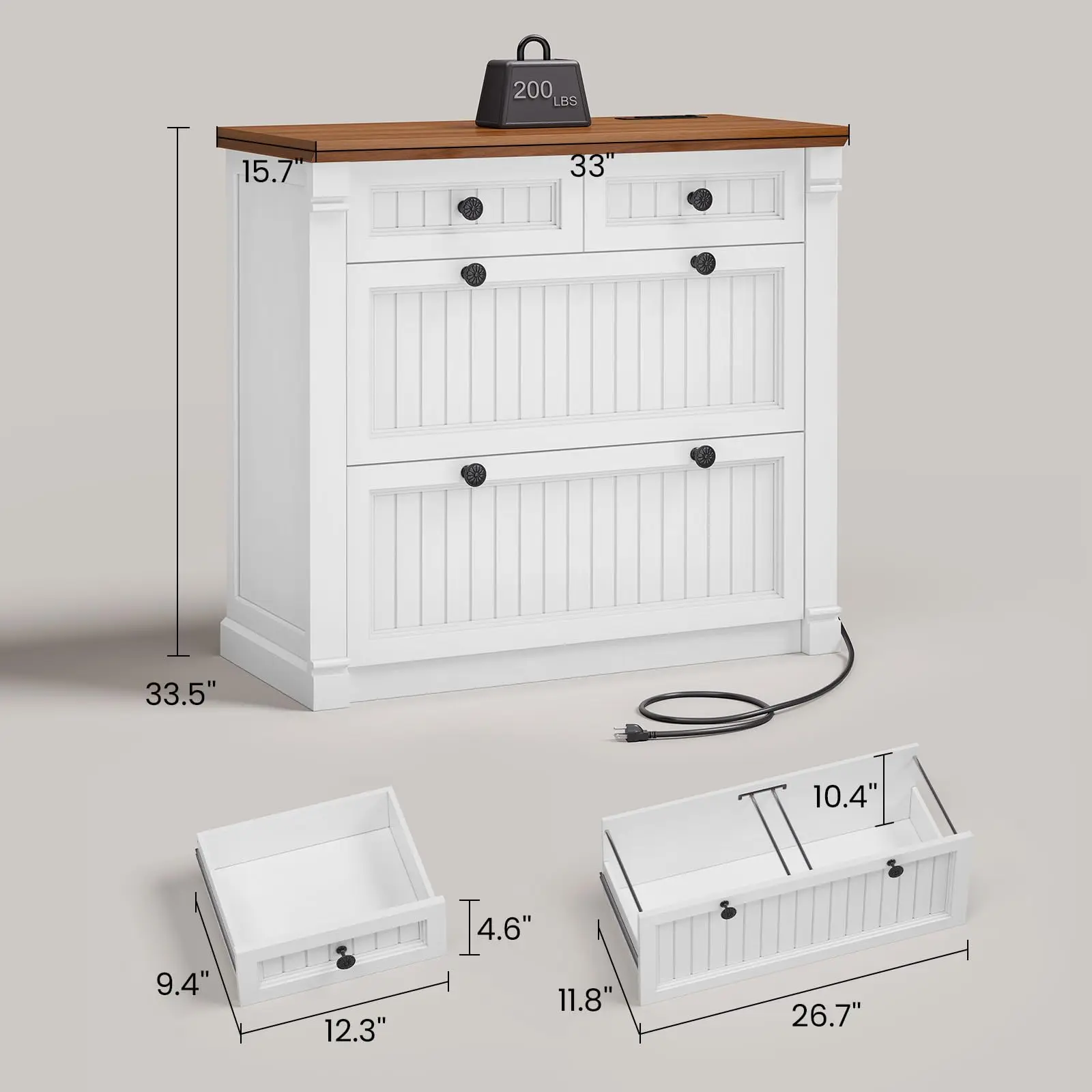 4 Drawers File Cabinet, 33