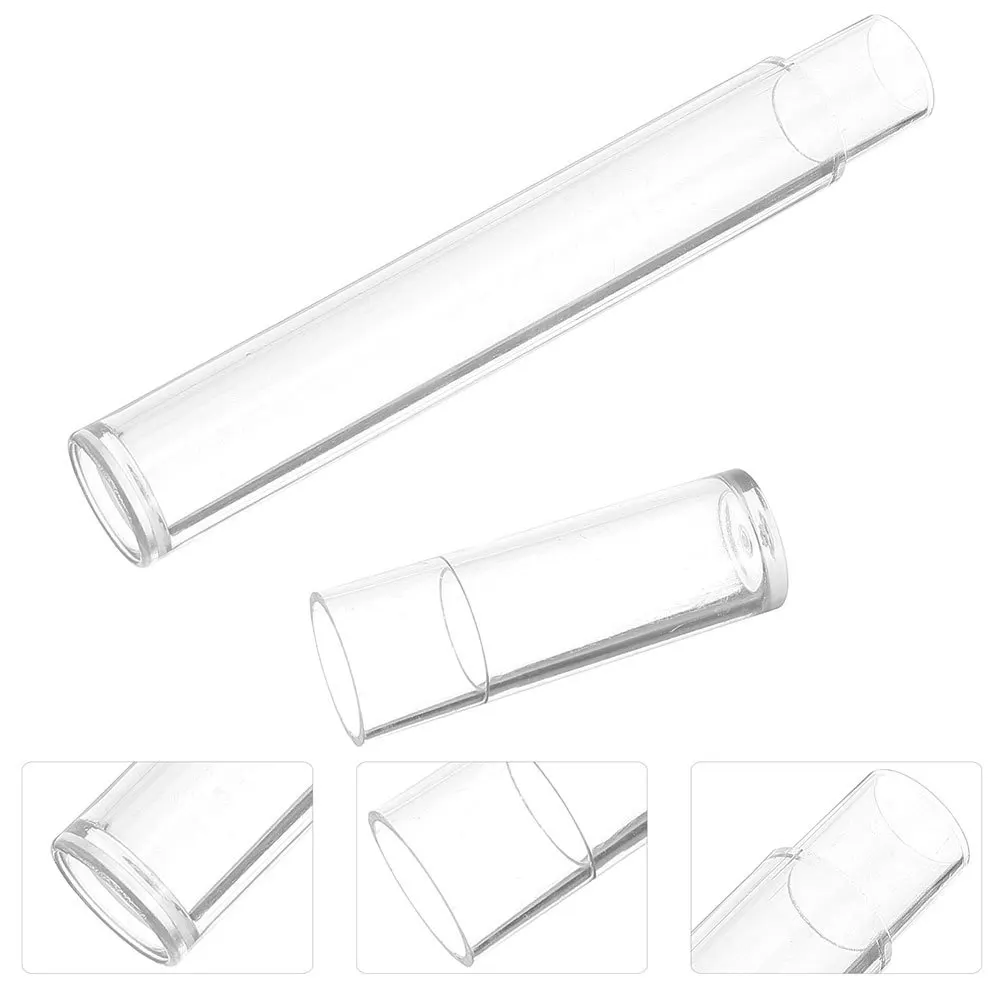 

2Pcs Clear Round Tube Storage Containers Portable Lightweight Tweezer Holder Case Eyelash Tweezers Organizer Travel Beads