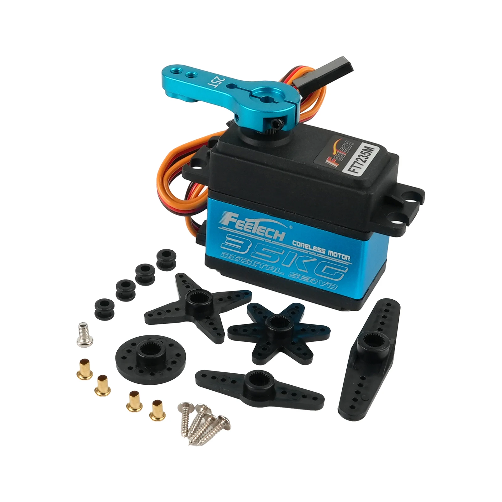 FT7235M Digital Servo 35KG High Torque Coreless 6-8.4V Waterproof Steel Gear 180° for 1/8 1/10 RC Car Robot Arm Aircraft