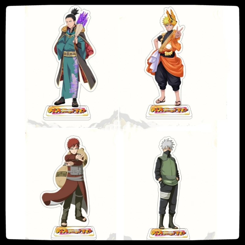 Japanese Naruto anime star peripheral acrylic Dali brand double-layer desktop ornament toy doll 15CM children's birthday gift