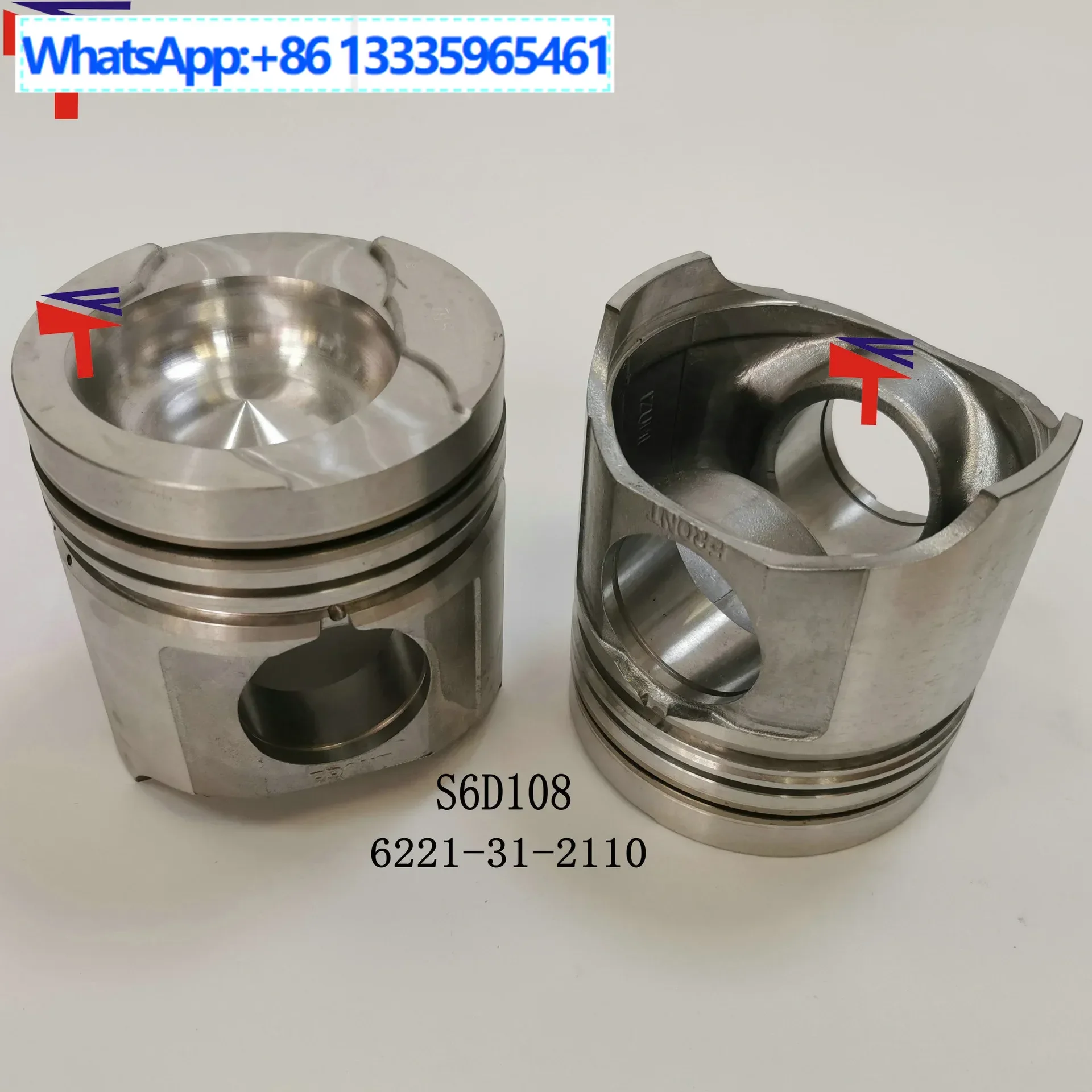 

6221-31-2110 piston for loader WA320-3/S6D108 engine parts