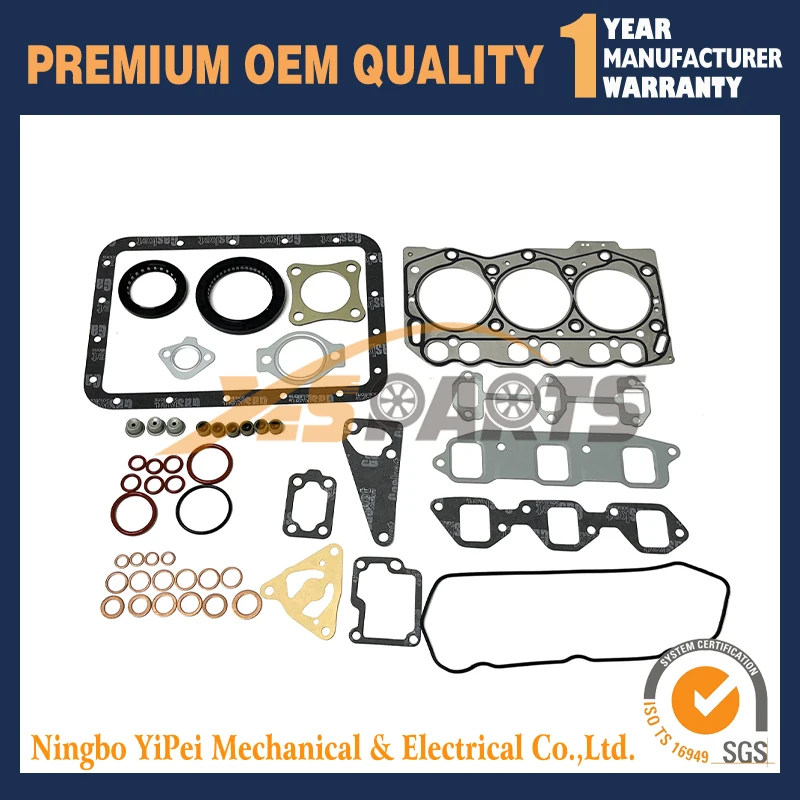 3TNE68 Gasket Kit with Head Gasket for Yanmar 3TNE68 Engine Head Gasket PC12R-8 PC15R-8 PC15MR-1 Excavator