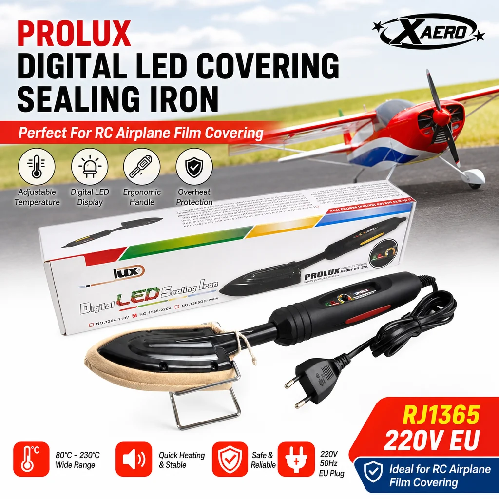Prolux Control de temperatura LED digital que cubre el hierro de sellado y el calcetín 220V 1365 Estándar de la UE