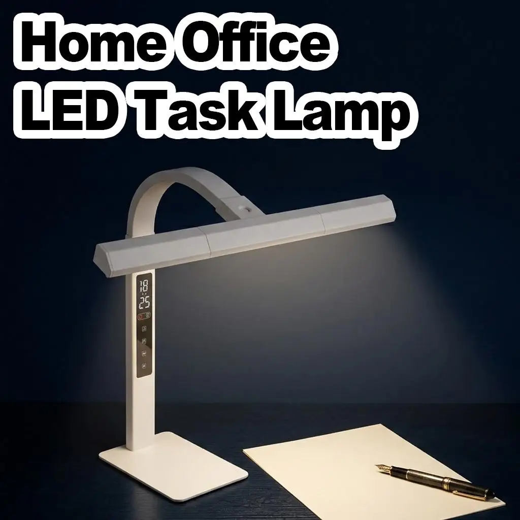 Stepless Dimming Digital Display LED Desk Lamp Portable Touch Control Stepless Flicker Free Student Lamp Mac Deco Room