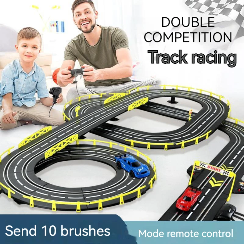 New Track Racing Car Great Adventure Manual Electric Remote Control Male Children 6 Years Old Pair Competition Toy Gift