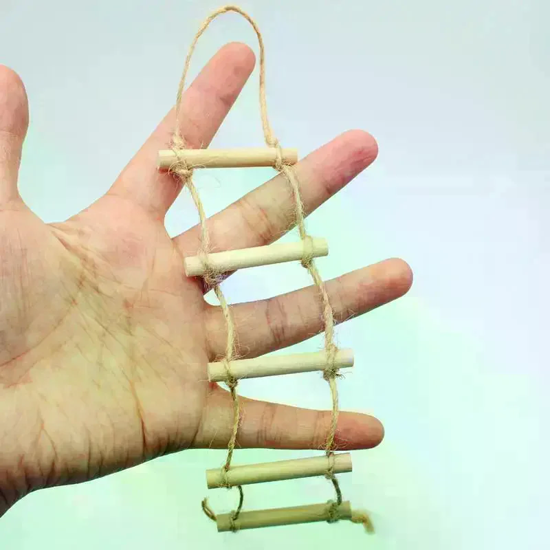 Mini corde de chanvre en bois pour maison de poupée, 1 pièce, échelle suspendue, jardinage pour animaux de compagnie, modèle de scène Miniature, jouets, accessoires pour maison de poupée