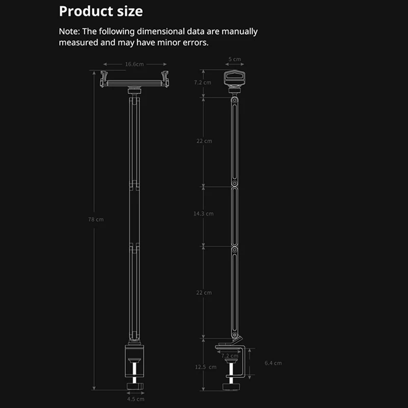 Desk Bed Tablet Stand Adjustable For 4-12.9 Inches Mobile Phones Tablets Aluminum Arm Mount Support For Ipad Tablet