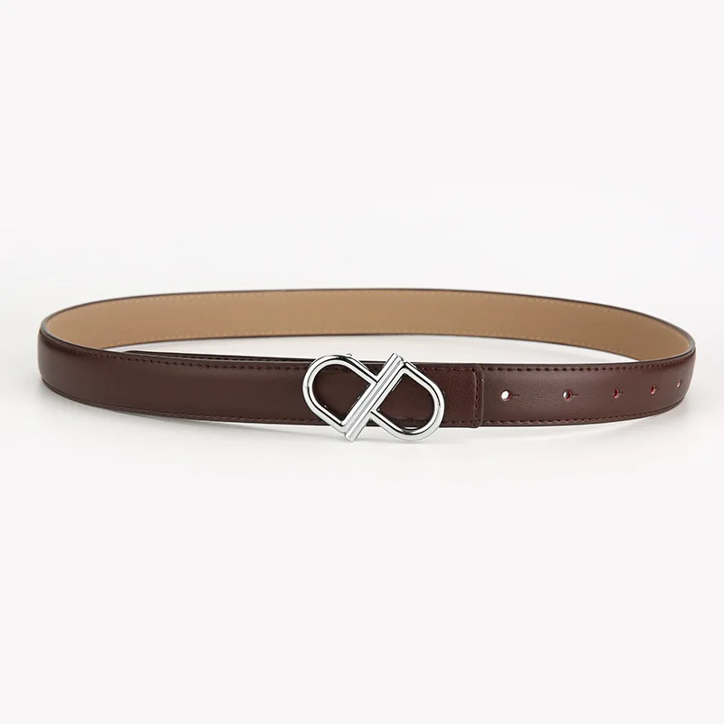 Fashion trend cowhide belt women's summer casual pants waist cinching decorative belt creative fashion belt