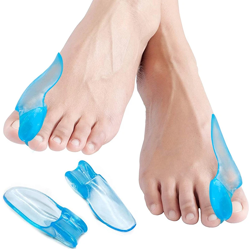 

2Pcs=1Pair Silicone Toes Separator Bunion Bone Ectropion Adjuster Toes Outer Appliance Foot Care Tools Hallux Valgus Corrector