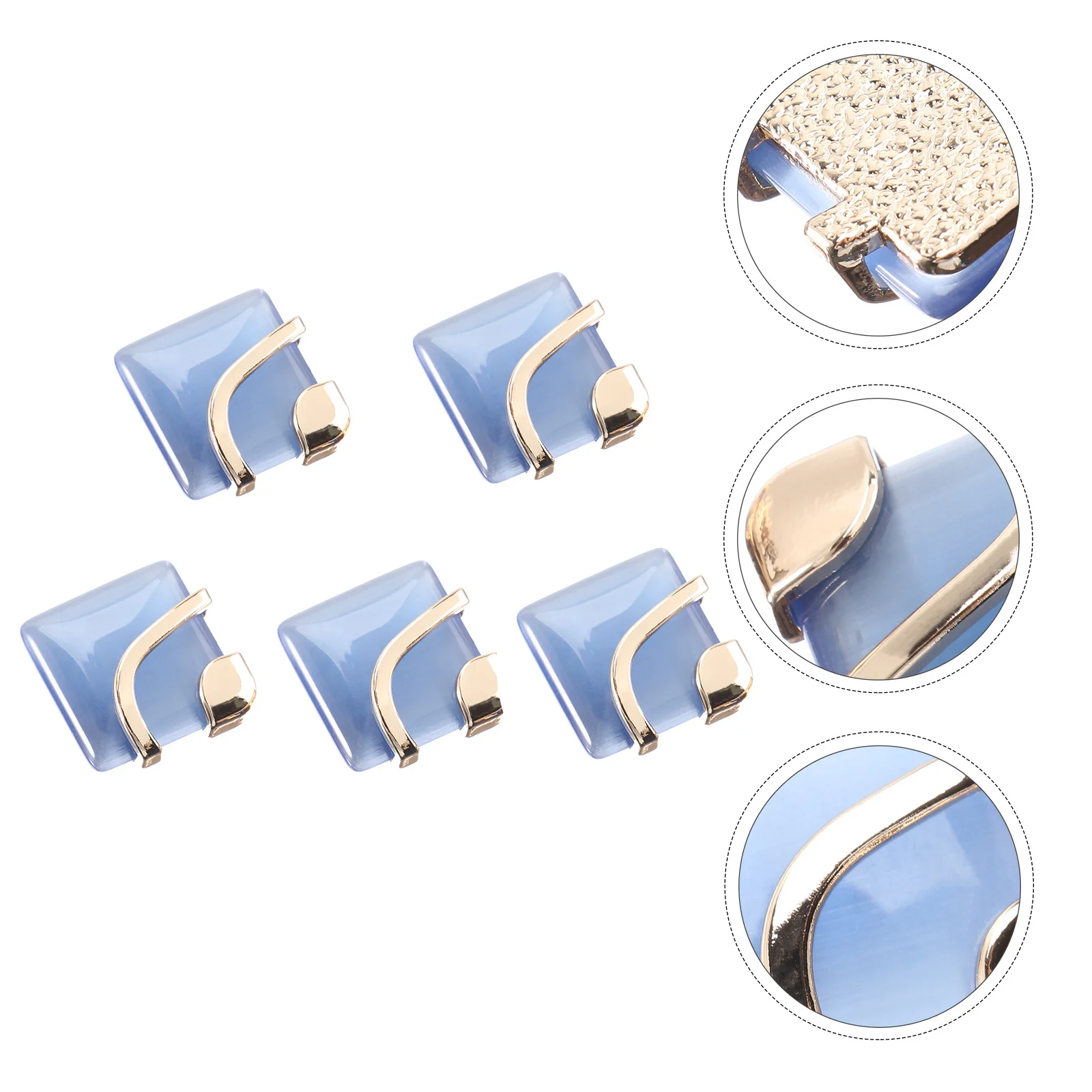 

5Pcs Woolen Coat Opal Buttons 24mm Metal Overcoat Clothes Accessories Decorative Charming Set DIY Crafts Material