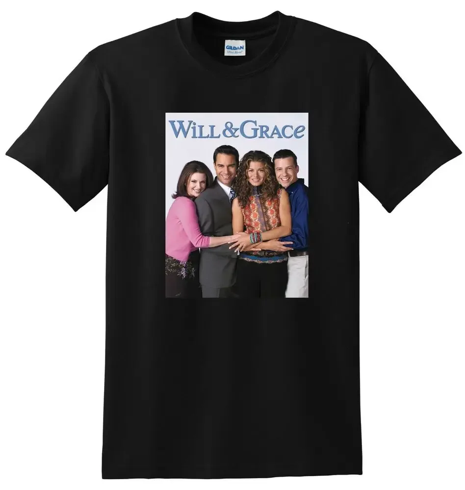 WILL AND GRACE T SHIRT season 1 2 3 4 5 4k bluray cover SMALL MEDIUM LARGE XL High Quality 100%Cotton Short Sleeve