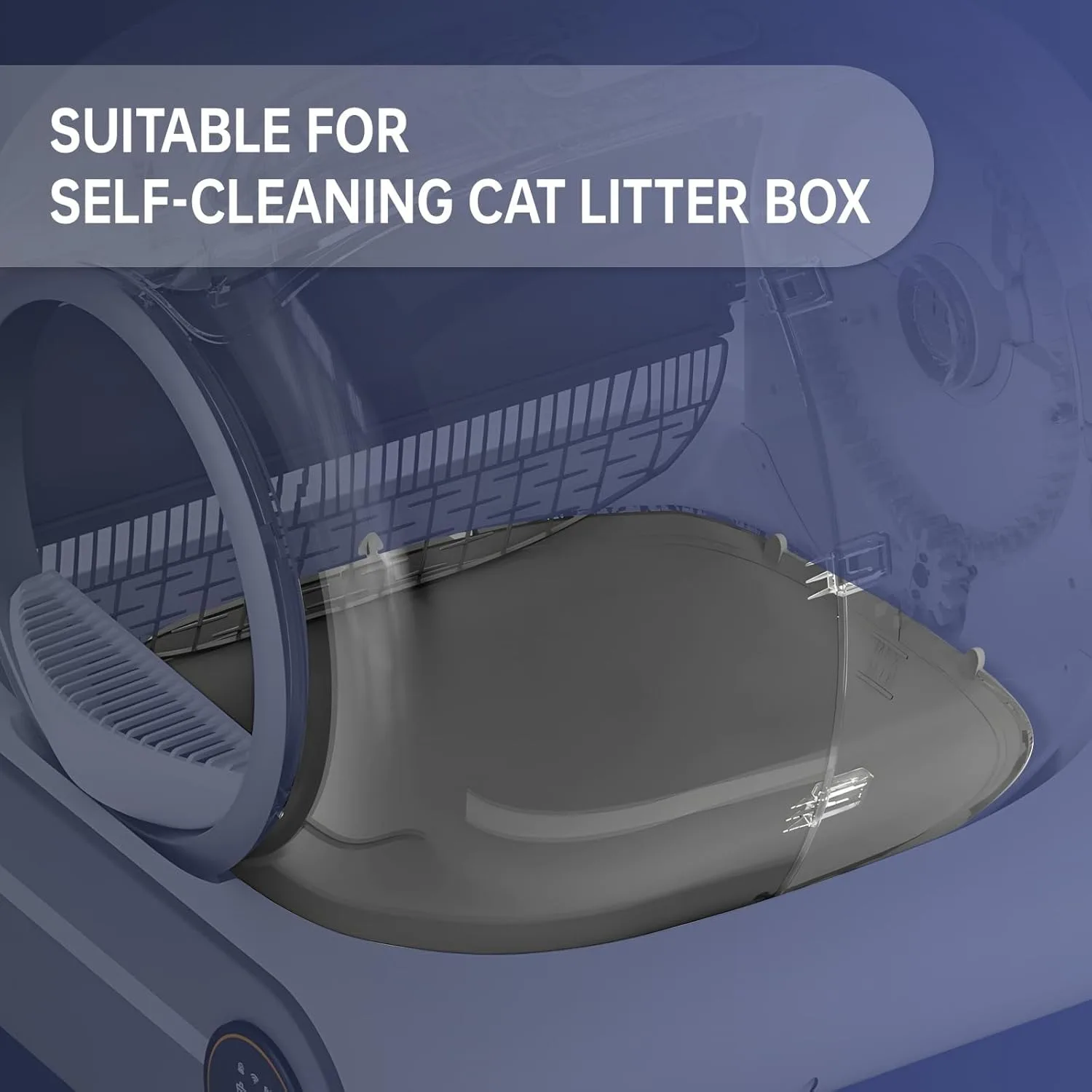 TONEPIE Automatische Katzentoilette, Zubehör, Behälter, Tür, Bodenkapsel, Belüftungssieb, Filternetz für den Austausch von Haustiertoiletten – Detail 5