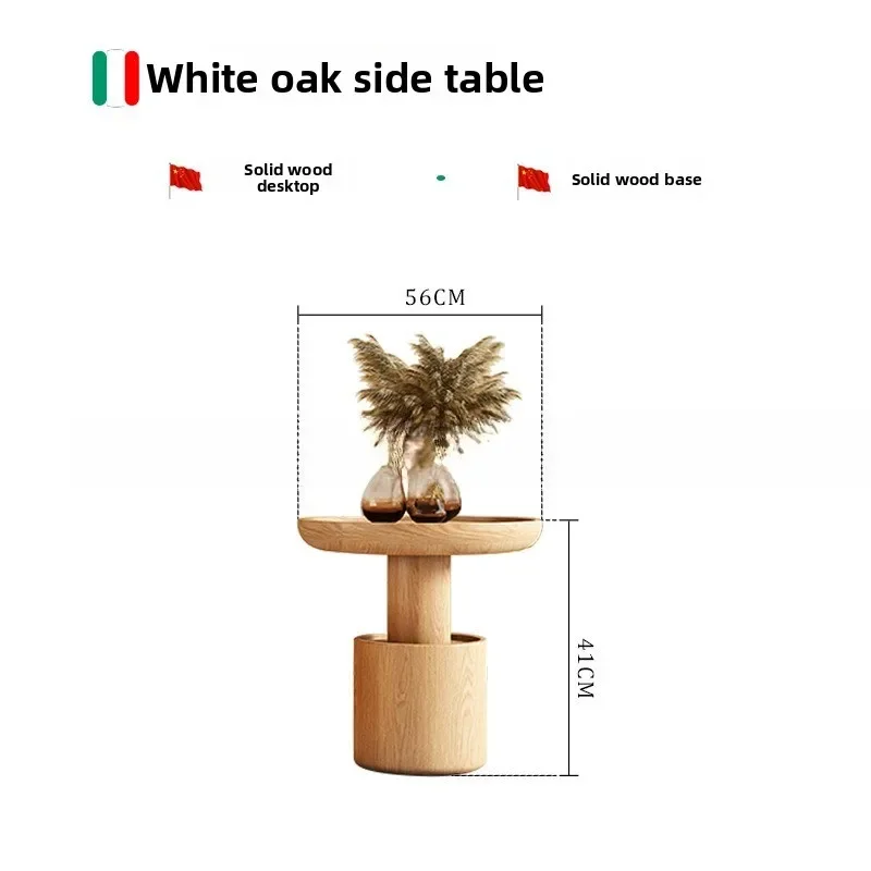 طاولة قهوة مستديرة من Wabi Sand Wind Rock مصنوعة من الخشب الصلب بتصميم المشاهير على الإنترنت وغرفة معيشة صغيرة إيطالية حديثة #5