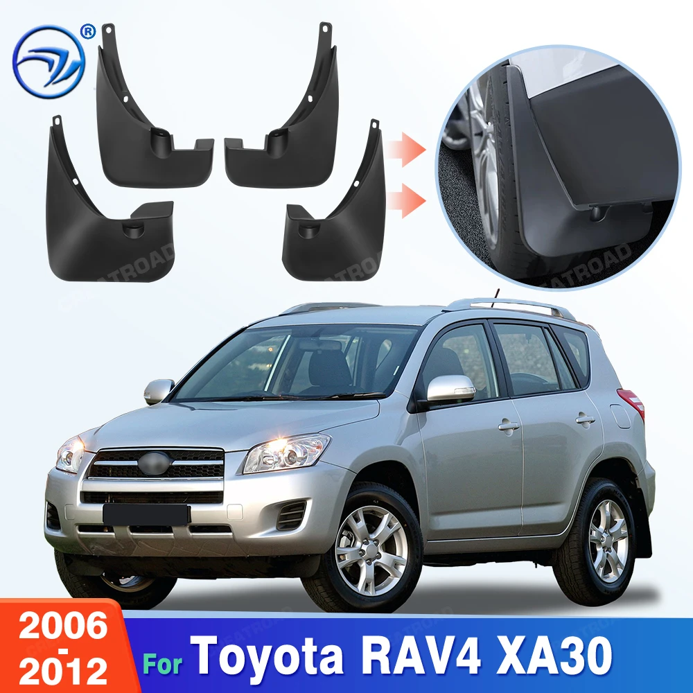 Custom Fit 4PCS Mud Flaps for Toyota RAV4 XA30 2006 2007 2008 2009 2010 2011 2012 No Drilling Splash Guards Fender Accessories