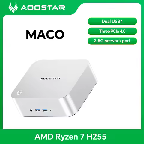 Aoostar AMD Ryzen 7 H255 Mini PC Desktop &ndash; DDR5‑5600 Dual Channel, OCULINK USB4 x2, PCIe4.0 NVMe SSD, Wi‑Fi 6 &amp; BT5.2,