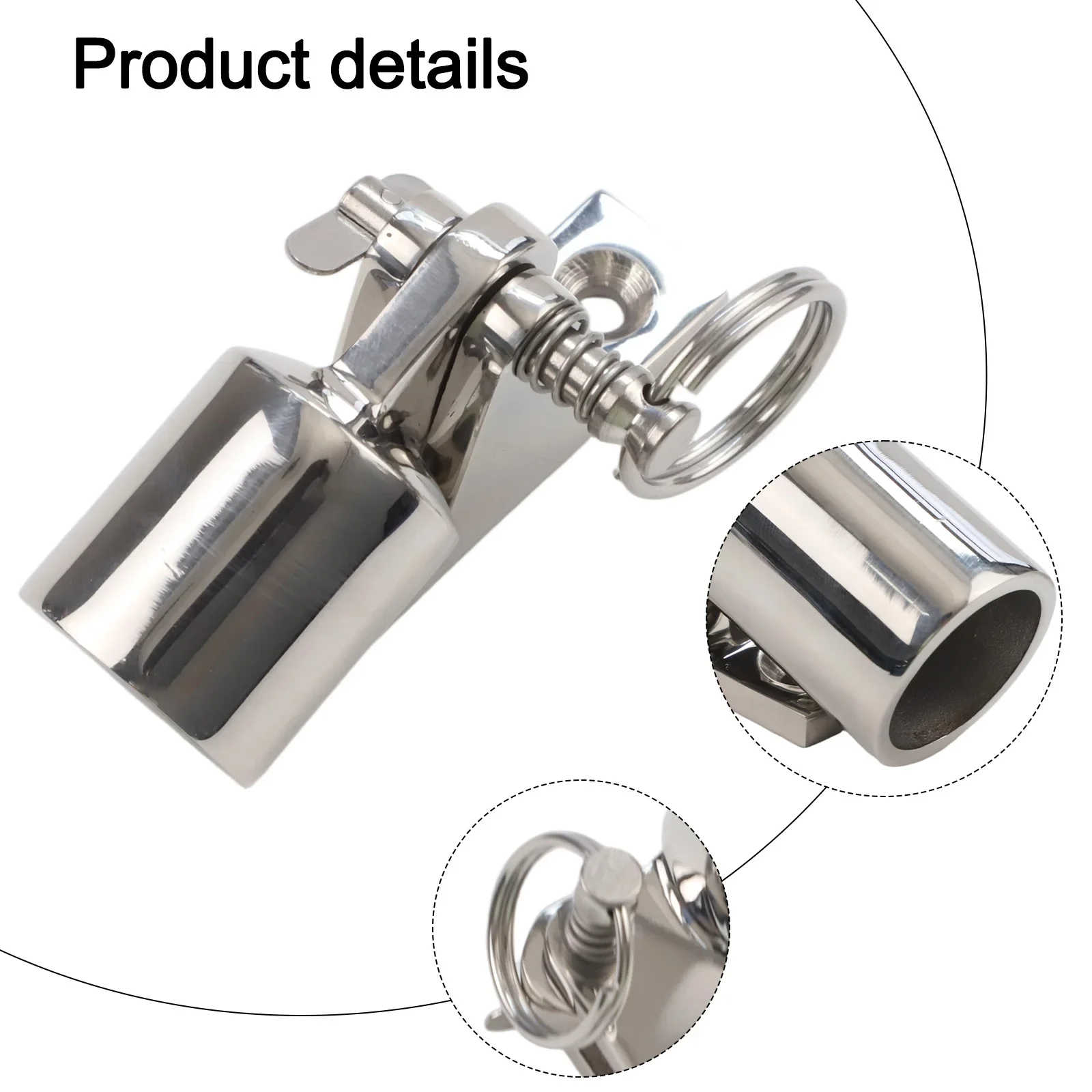 Marine Grade Stainless Steel 316 Deck Hinges and Eye End 2 Pair with Quick Release Pins and L Hex Wrench for Boat Use