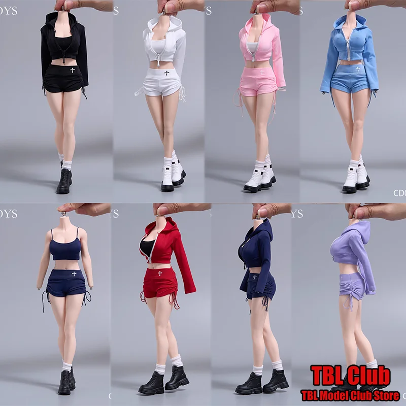 

cdtoys cd086 1/6 Scale Female Clothes Casual Exercise Sportswear Drawstring Shorts For 12-inch Action Figure Soldier Scene