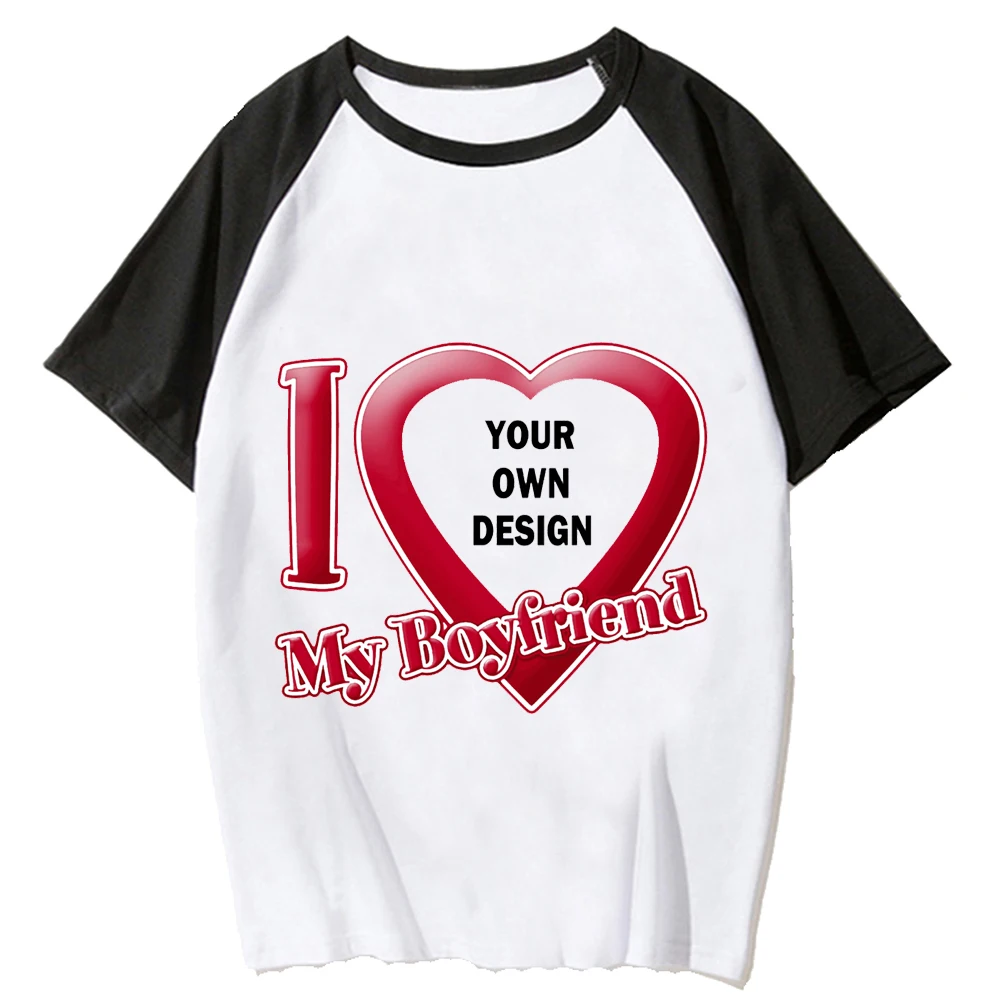 

I Love My Boyfriend Custom Your LOGO Hip Hop Streetwear Men T-shirts Washed Top Tee Unisex Summer Retro Brand Personalized