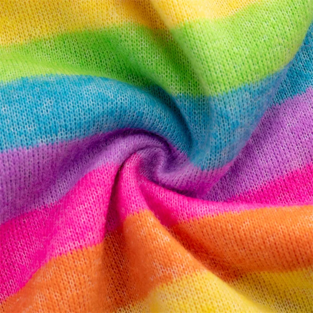 

Rainbow Imitation Fox Plush Fabric for Clothing Fur Collar Handmade DIY Scarf Decoration Carpet Fabrics Cloth Sewing Material