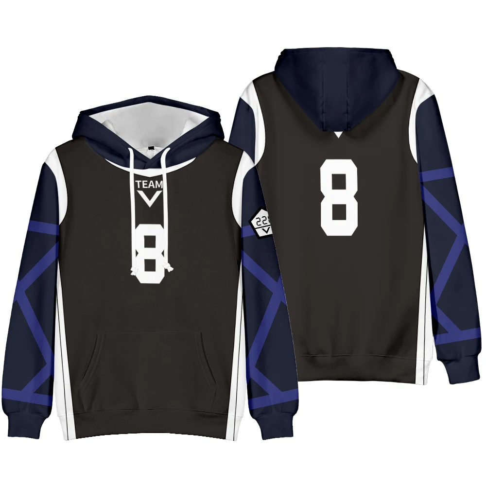 

2023 New Blue Lock Football Soccer Uniform Isagi Yoichi Merch Hoodies Suit Sportswear Women/Men hooded Episode Sweatshirt