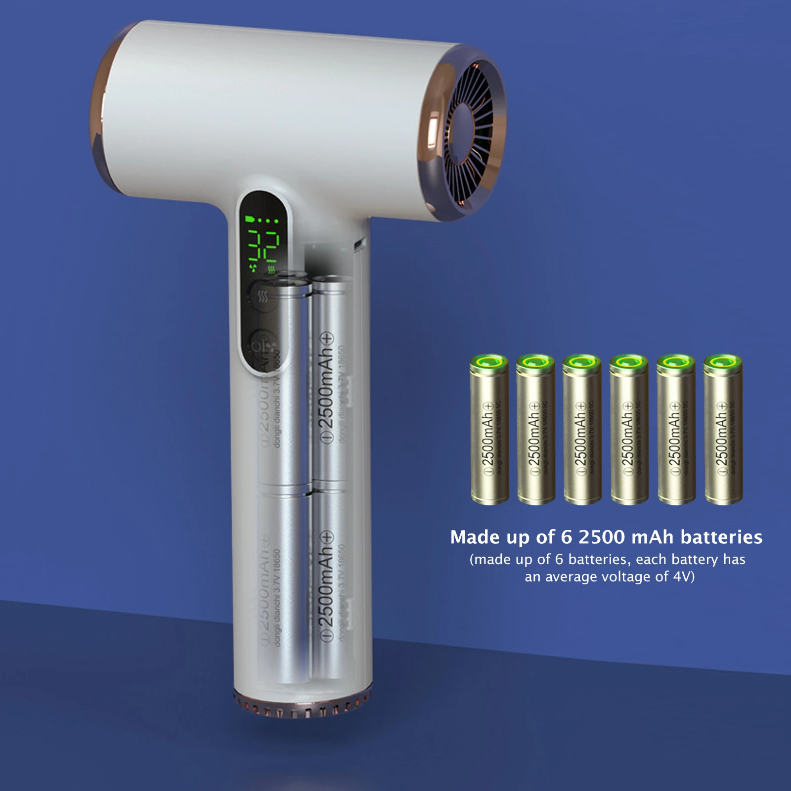 Portable Wireless Hair Dryer High Speed Airflow Quick Drying USB Rechargeable Hairdryer Hot Cold Wind Dryer Home And Salon Tool image 4