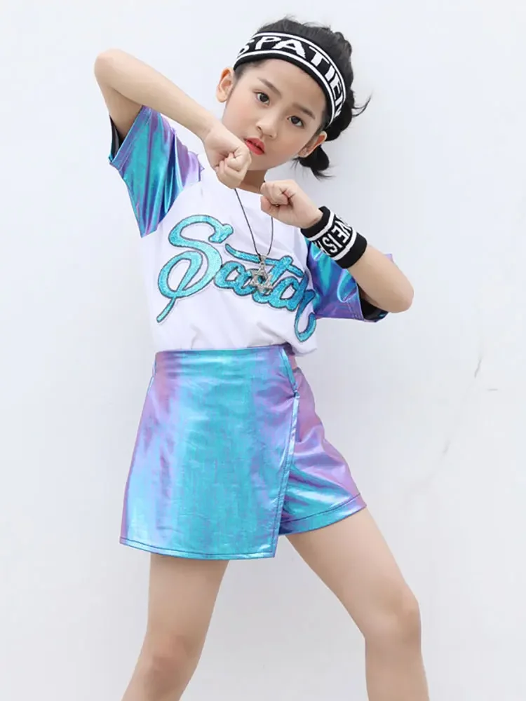 

Girls Hip Hop Clothes Kids Leisure Streetwear for Dancing School Students Jazz Suit Boys Jazz Dance Costume Modern Stage Wear