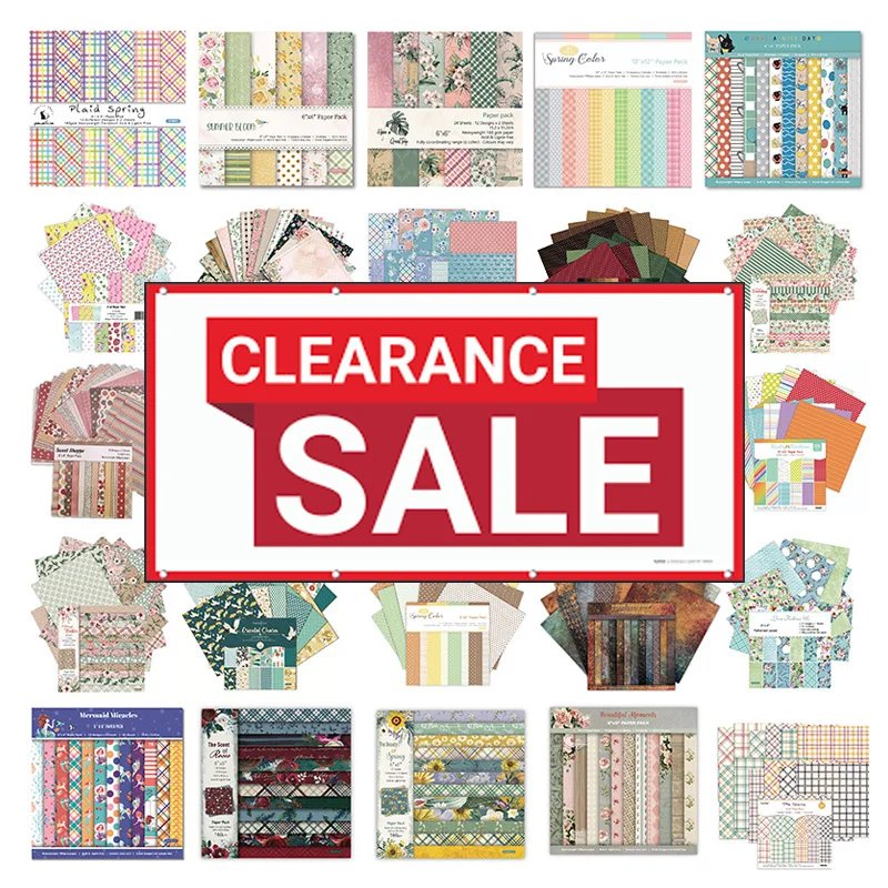 【Clearance】12 Sheet Scrapbook Paper 15×15cm, 160gsm Colorful Scrapbooking Pad Background Card Making DIY Craft Decoration