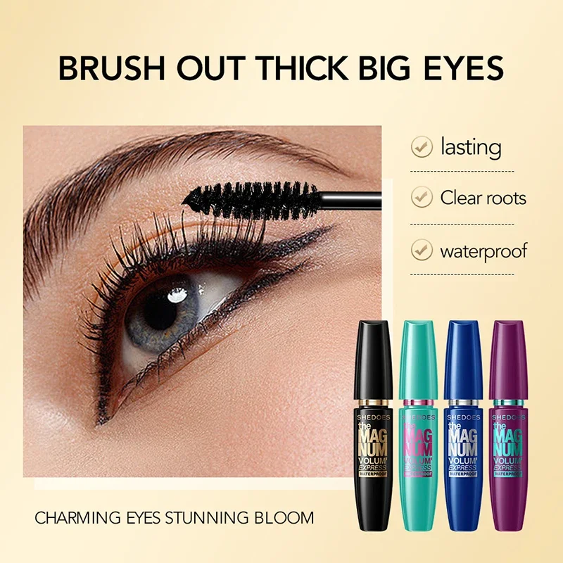 4D Black Mascara Thickening, Lengthening, Curling, Waterproof Liquid Fiber Mascara