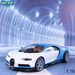 WELLY GTA 1:18 Bugatti Chiron Supercar High Simulation Diecast Car Metal Alloy Model Car Children's toys collection gifts B97