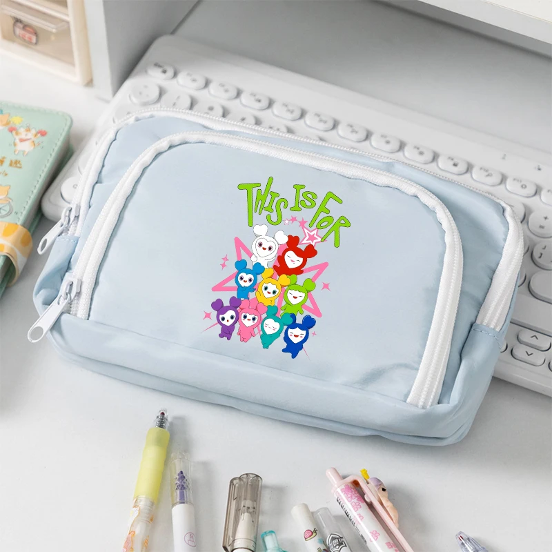 TWICE Pencil Case Kpop Idols Cartoon Character Printed Pen Pouch Portable Student Stationery Storage Bag Back To School Gifts - view 5